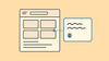 An illustration featuring a wireframe design with an annotation on it.