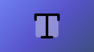 The letter "T" representing text.